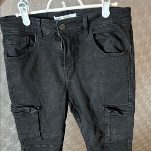 ZARA Men’s Black Cargo Skinny Jeans